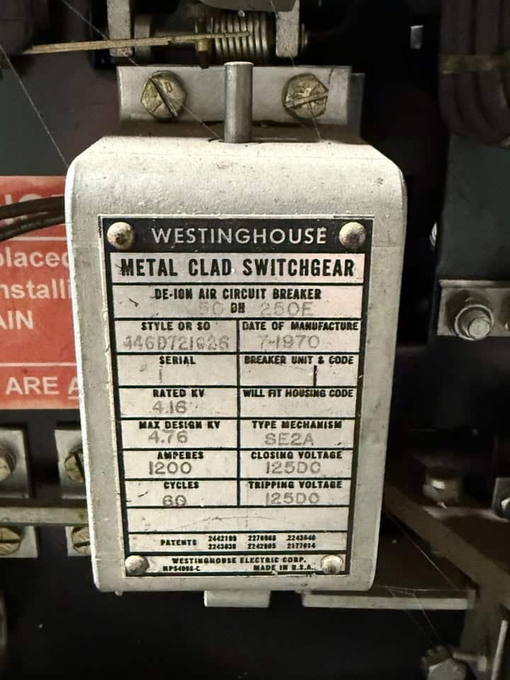 Westinghouse 50 DH 250E Circuit Breaker